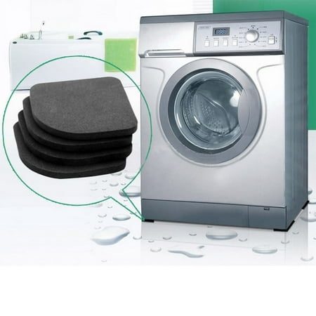 8pcs Black EVA Washing Machine Shock Mat Pads Refrigerator Anti-vibration Noise Pad Non-slip