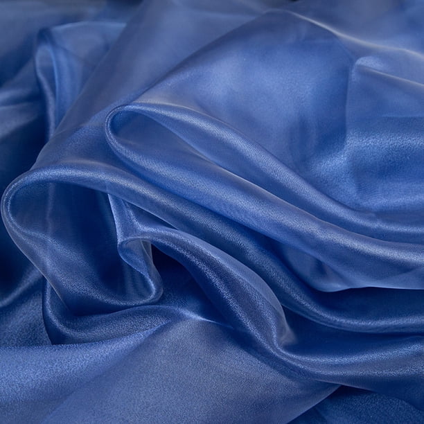 XmhyTop-A Tela 1 pieza 100*145cm Tela de tul, Tela decorativa Tela artesanal, Organza transparente para manualidades Ideal para eventos temáticos Decoración Proyectos de bricolaje, Azul B