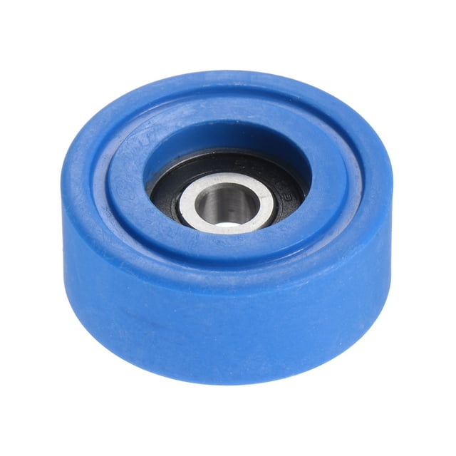 Unique Bargains Roulement à Billes PU 6x35x14mm Roue de Guidage Revêtue de Polyuréthane pour Industriel, Bleu