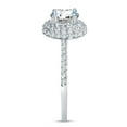 thumbnail image 6 of Solid 14k White Gold Round Cut Floating Halo Solitaire Engagement Ring CZ Cubic Zirconia (1.50cttw., 1.0ct. Center) , Size 9.5, 6 of 7