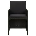 thumbnail image 3 of vidaXL Patio Chairs 4 Pcs Patio Dining Single Chair with Cushions Poly Rattan, 3 of 7