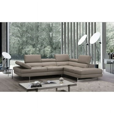 Elegant Leather Sectional Sofas Sets with Cup Holder, Adjustable ...