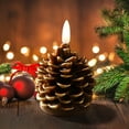 thumbnail image 5 of YIKA Christmas Tree LED Candle Flickering Battery Powered Flameless Candle Light For Birthday Party Home Bedroom Decor Christmas Tree Led Candle B, 5 of 6