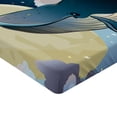 thumbnail image 2 of Ambesonne Cartoon Fitted Sheet, Night Clouds Bohemian Fish, Queen Size, Night Blue White, 2 of 3