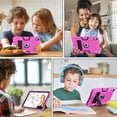 thumbnail image 7 of for iPad 10th Generation,iPad 10.9 Inch Case Silicone Rubber Rugged with Foldable Kickstand Heavy Duty Shockproof Rugged Protection Cover for iPad 10th Generation Case 2022 Release, Rose, 7 of 7