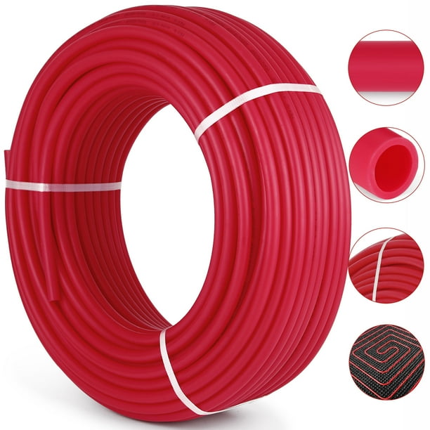 VEVOR PEX Tubing 1/2" 900FT PEX Pipe Oxygen Barrier Red for Radiant
