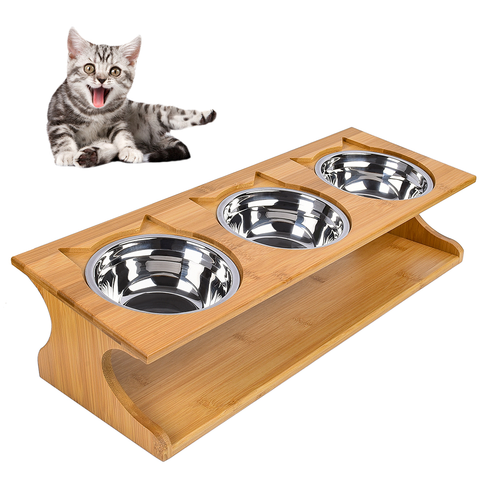 Elevated Dog Bowls Durable Pet Bowl Stainless Steel Cat Dish Eco