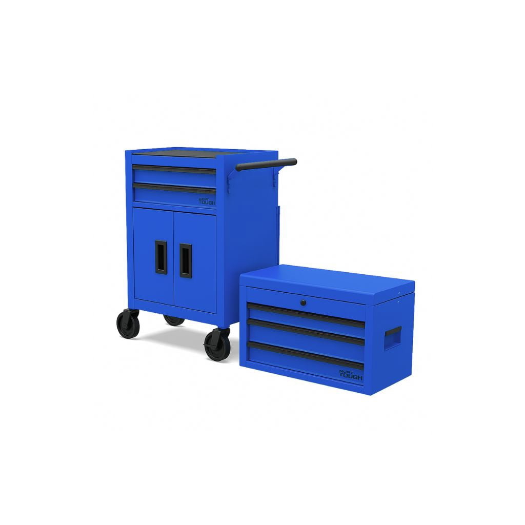 Hyper Tough 20-Inch Heavy Duty Steel Tool Chest, 300 lbs Capacity, Blue
