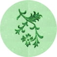 thumbnail image 1 of Ahgly Company Machine Washable Indoor Round Transitional Mint Green Area Rugs, 8' Round, 1 of 7