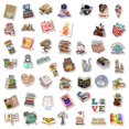 thumbnail image 3 of CHAO 50 pegatinas de estilo para libros pegatinas para botellas de agua vaso equipaje monopatín parachoques taza álbum de recortes Regalo para niños adolescentes y adultos, 3 of 3
