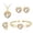 white, variant on QIQUWOHUL Four-piece Alloy Love Gemstone Diamond Earring Necklace Bracelet Ring Set