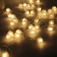 thumbnail image 2 of Dandelion Furry Ball Romantic Multi-color Christmas Lights Led Flashing Light Waterproof Battery Wedding Holiday Decoration Lamp String, 2 of 14