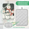thumbnail image 6 of Yayeee Pot Holders Kitchen Heat Resistant with Pocket 7"x9.8" Cotton Oven Cooking Hot Pads, Snowman Family, 6 of 7