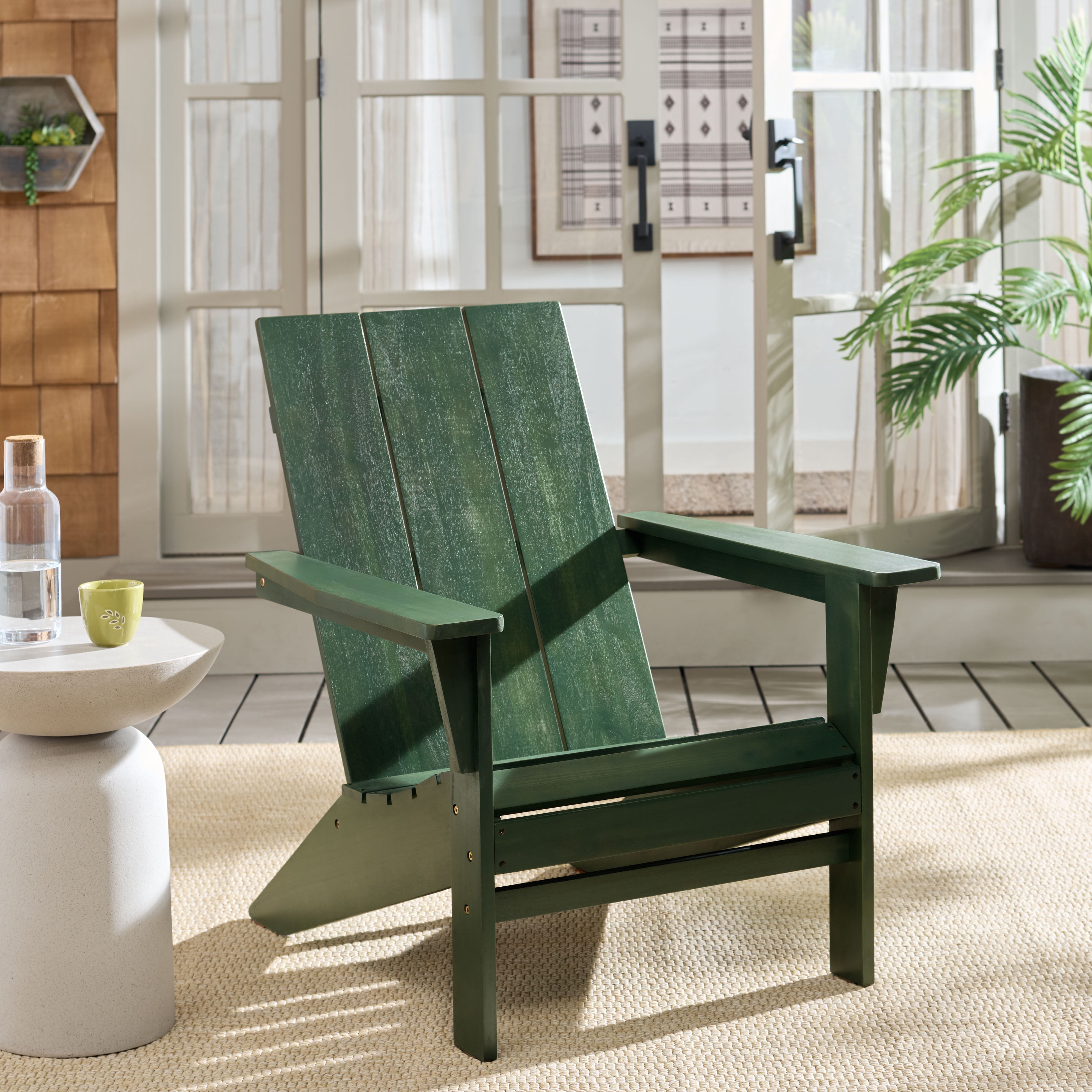 Safavieh Alton Outdoor Wood Adirondack Chair, Green