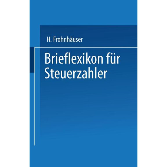 Brieflexikon FÃ¼r Steuerzahler, (Paperback)