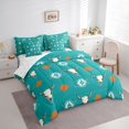 thumbnail image 3 of Homewish Retro Bull Skull 7-Piece Twin Bedding Sets,Cyan Orange Bedding Comforter Set,Rustic Western Aztec Sheet Sets For Boys Kids,Breathable Home Decor Reversible, 3 of 8
