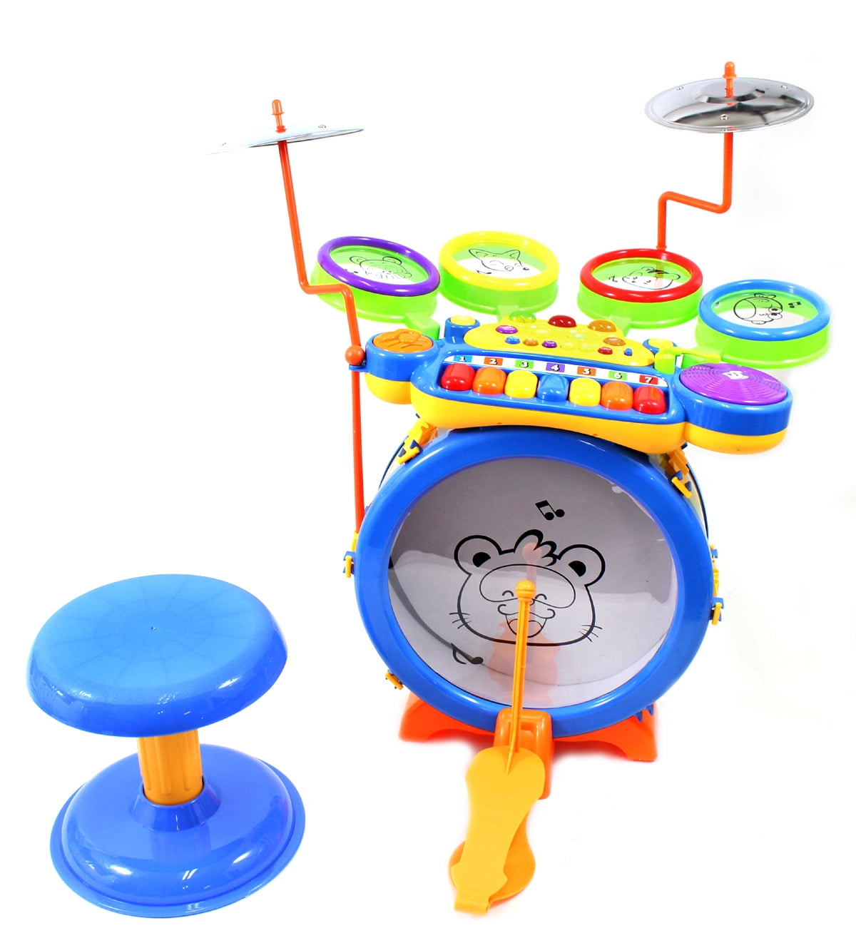 15" Toy Drum & Keyboard Play Set For Children