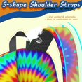thumbnail image 4 of Green and Yellow Tie Dye Pattern 17" Waterproof Oxford School Backpacks for Teens, S-Shape Padded Straps, for School, Travel, Hiking, Camping, 4 of 4