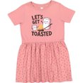 thumbnail image 3 of Inktastic Let's Get Toasted Marshmallows Girls Toddler Dress, 3 of 5