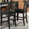 thumbnail image 2 of 2 Counter Height Gray Dining Chairs, X Back Design, Comfy Seat Padding Chair Of 2, Style With Relaxing Cushion Seat, Solid Wood For, 2 of 6