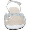 thumbnail image 2 of Touch Ups Womens Lena Wedge Sandal 9.5 Wide Silver, 2 of 3