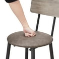 thumbnail image 3 of 3 Pieces High Top Table and Chairs, SHINPT Bar Set of 3 with Shelf, Bistro Set with 2 Bar Chairs and 1 Round Bar Table, Indoor Bar Set with Cushion for Livingroom, Kitchen, Balcony, 3 of 8