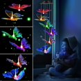 thumbnail image 5 of Campanas de viento de mariposa azul de energía solar, decoración al aire libre, decoración de jardín, decoración de balcón, decoración de pasillo, 5 of 5