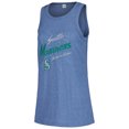 thumbnail image 2 of Women's Soft as a Grape Navy Seattle Mariners Gauze High Neck Tank Top, 2 of 3