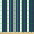 thumbnail image 2 of Ambesonne Teal Stripe Fabric by the Yard Upholstery, Simple Modern Streaks, 3 Yards, Dark Blue and Teal, 2 of 5