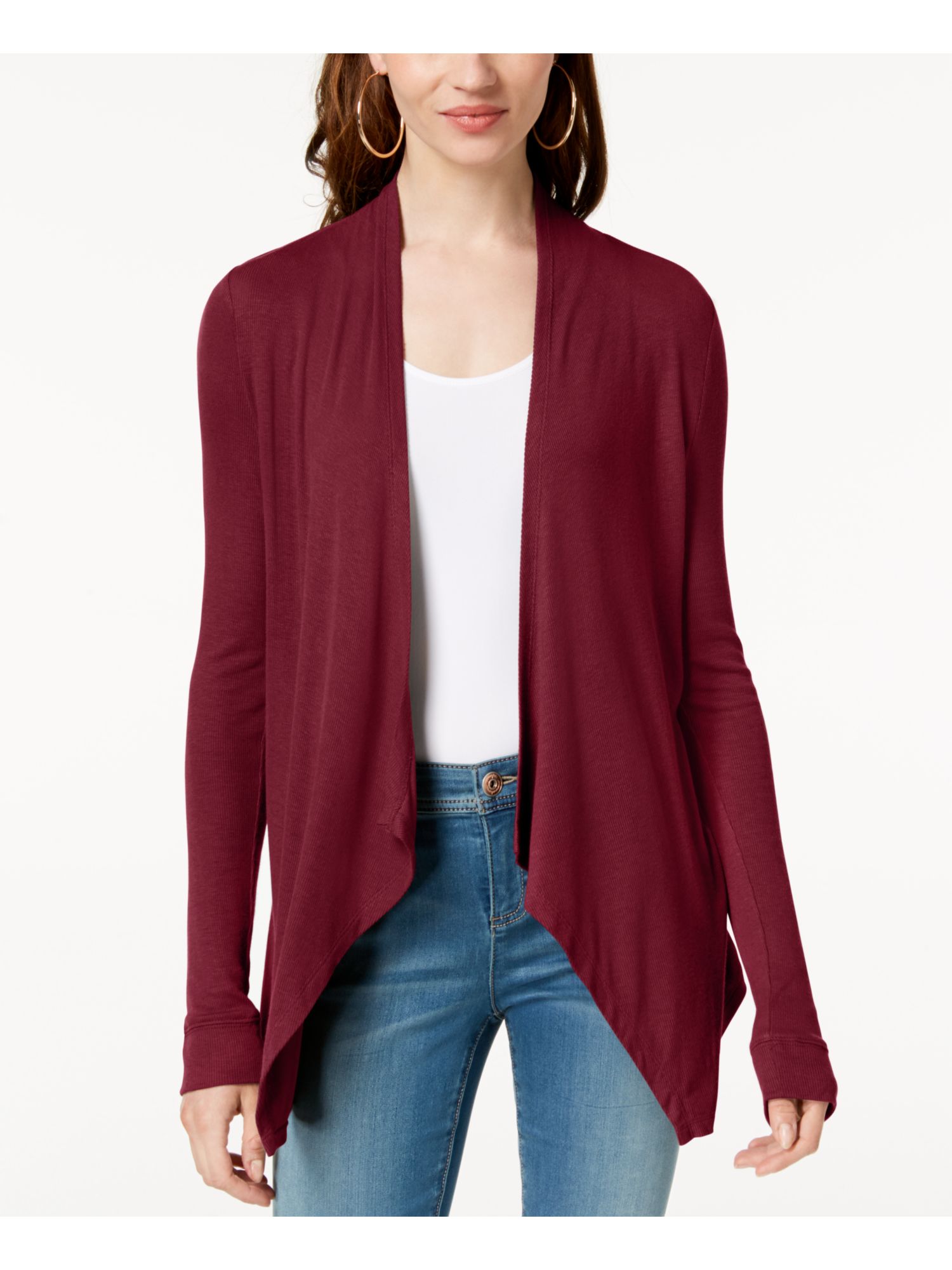 burgundy cardigan womens