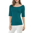 thumbnail image 1 of INSPIRE CHIC T-Shirt Junior Manches Mi-Longues Ajusté Col Rond, 1 of 6