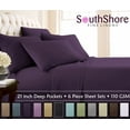 thumbnail image 2 of Comfortable 6-piece 21-inch Extra Deep Pocket Bed Sheet Set and Pillowcases by Southshore Fine Linens, 2 of 10
