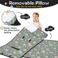 thumbnail image 3 of Pioneer Flower Floral Print Pattern Toddler Nap Mat for Teens Preschool Daycare, Teens Sleeping Mat Bag, Toddler Sleeping Bag with Pillow, 3 of 6