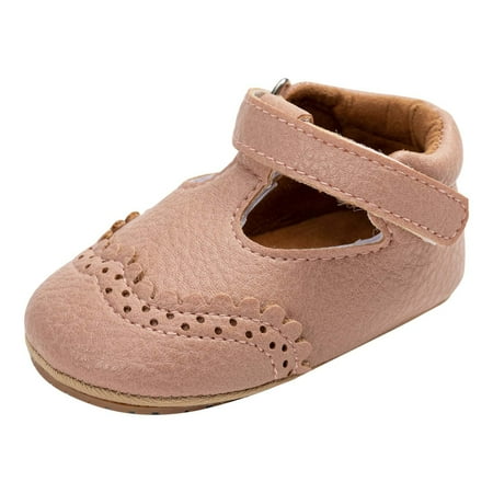 

0-6 Months Baby Girls Shoes Infant Mary Jane Flats Princess Wedding Dress Baby Sneaker Shoes Toddler Shoes Baby Girls Cute Fashion Soft Bottom Sandals Pink