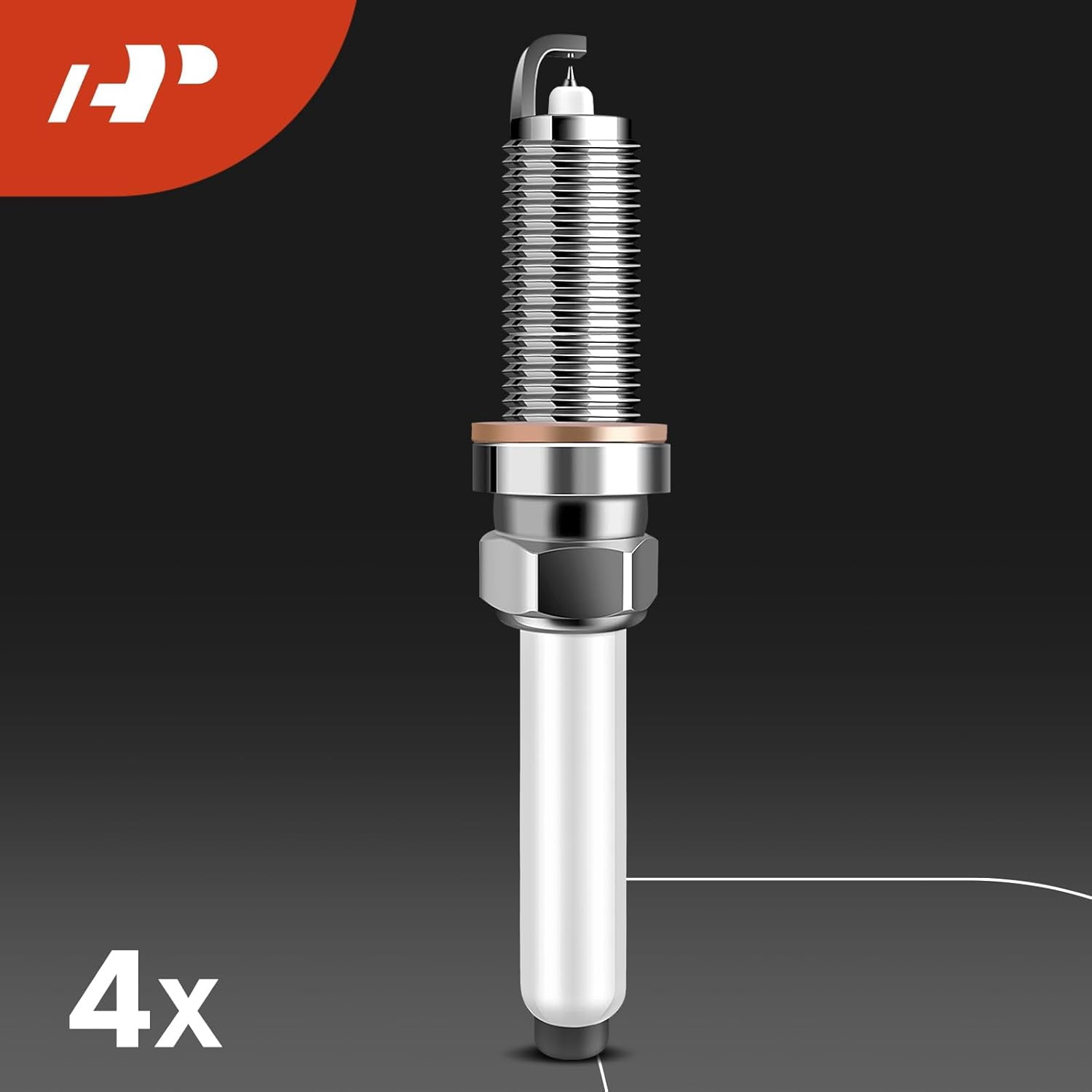 A-Premium Set of 4 Ignition Coil Pack and Iridium Spark Plugs Compatible with Mercedes-Benz C300, E300, Sprinter, GLC300, GLA250, CLA250