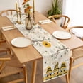 thumbnail image 3 of Table Runner 72 Inches Long for Kitchen Dining, Yellow Bees Gnomes Dresser Scarf Farmhouse, Dining Table Decorations for Wedding/Parties, Spring Floral Branches Pastoral 14 x 72 In, 3 of 8
