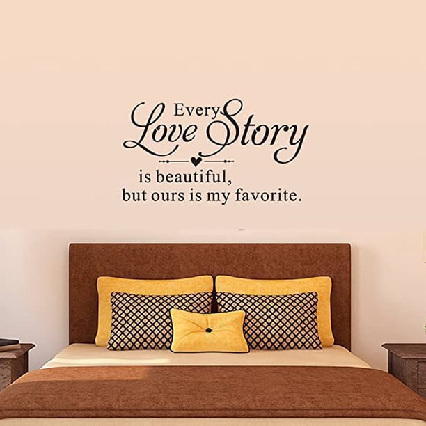 Adhesivo de pared Every Love Story is Beautiful (PVC, 30 x 50 cm)