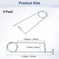 thumbnail image 3 of Uxcell 6-Pack Pin de Seguridad de Chaveta en Forma de Broche, Pines de Acero de Resorte M4x100mm, Sujetadores de Broche de Bloqueo Rápido, Clips Retenedores Pesados, 3 of 7