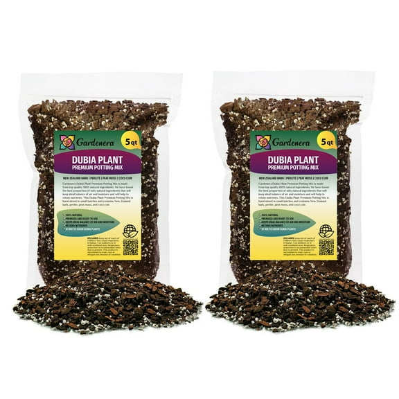 ⭐ Gardenera Premium Monstera Dubia Plant Soil Mix - Enriched Blend for Thriving Foliage - 10 Quart (2 Bags of 5 Quart)