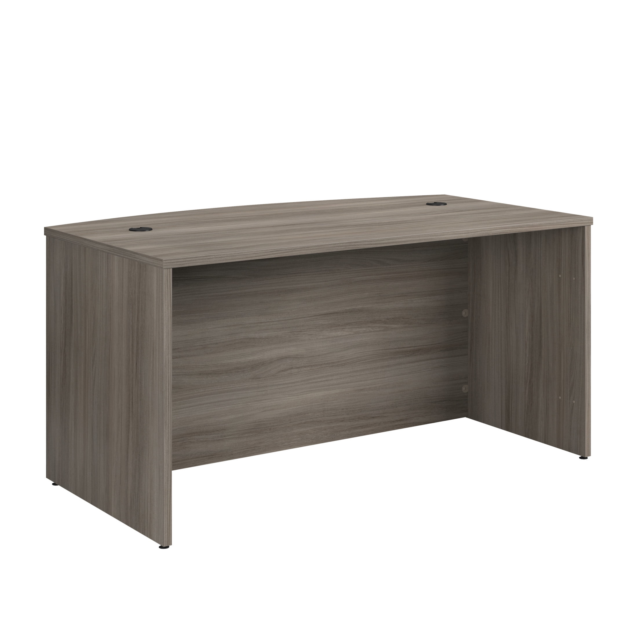 Sauder Affirm Engineered Wood Bowfront Executive Desk in Hudson Elm/Brown