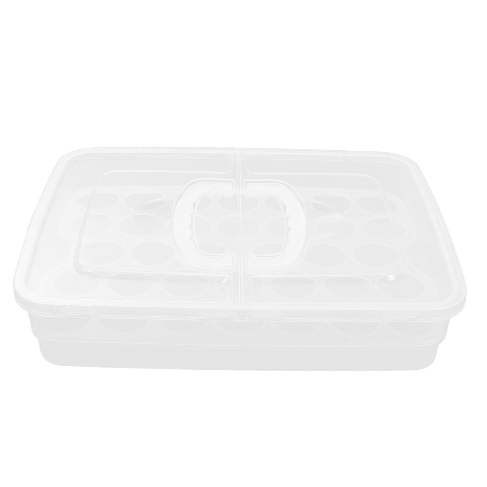 FENGGUIQU Transparent Egg Storage Box with Lid Large Capacity Refrigerator Organizer