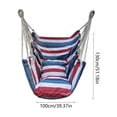 thumbnail image 3 of YingYouFu Hanging Hammock Chair with Rope, Macrame Cotton Swing Seat for Outdoor Patio Deck Porch, Indoor Bedroom Balcony Relaxing Swing Chair, 3 of 6