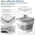 thumbnail image 4 of Contenedor para Croquetas Hermético Plegable, Almacenamiento de Comida para Perros Plegable, Bote para croquetas capacidad 6.8 kg, sin BPA, para Almacenar Comida para Perros, Gatos y Pájaros, 4 of 4