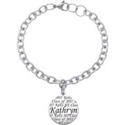 Personalized Girl's Stainless Steel Graduation Name Bracelet