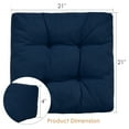 thumbnail image 3 of Costway 2 PCS 21'' x 21'' Patio Chair Seat Cushion Pads Indoor/Outdoor Navy, 3 of 12