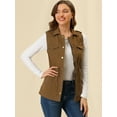 thumbnail image 2 of INSPIRE CHIC Women's Sleeveless Jacket Functional Pockets Drawstring Waist Cargo Vest, 2 of 6