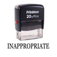 thumbnail image 1 of Printtoo Rubber Stamp Office Stationary INAPPROPRIATE Self Inking Custom Stamp-Black, 1 of 2