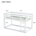 thumbnail image 7 of Miniyam Wood Twin Over Twin Bunk Bed for Kids, White, 7 of 7