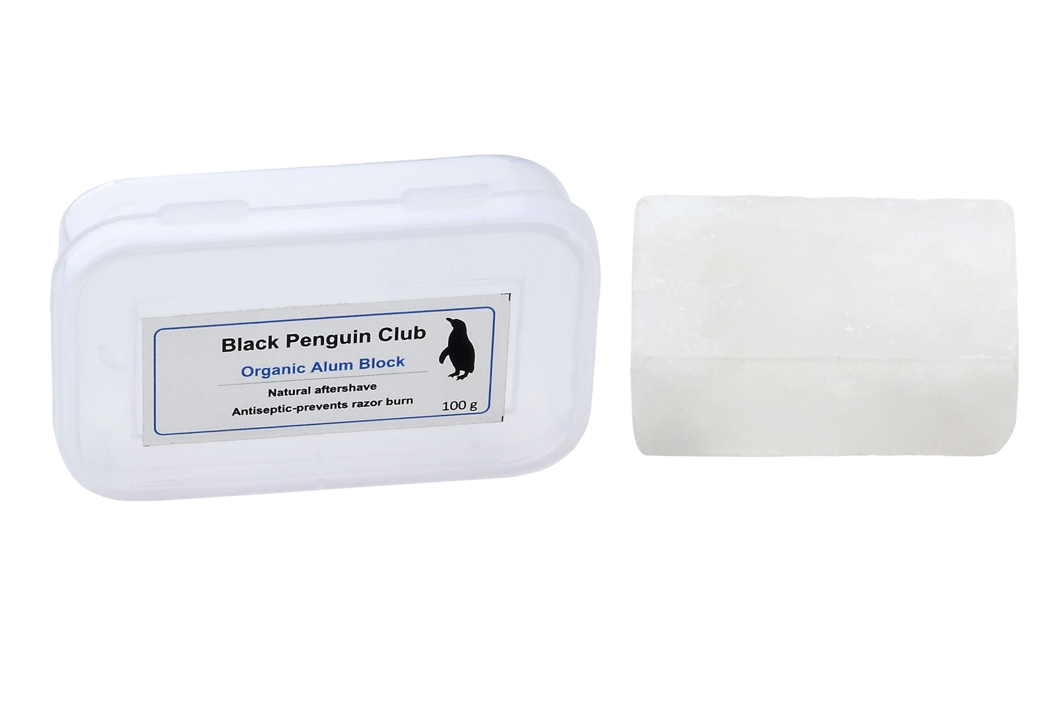 Shaving Alum Block by Shave Classic w/ Travel Case, Alcohol Free