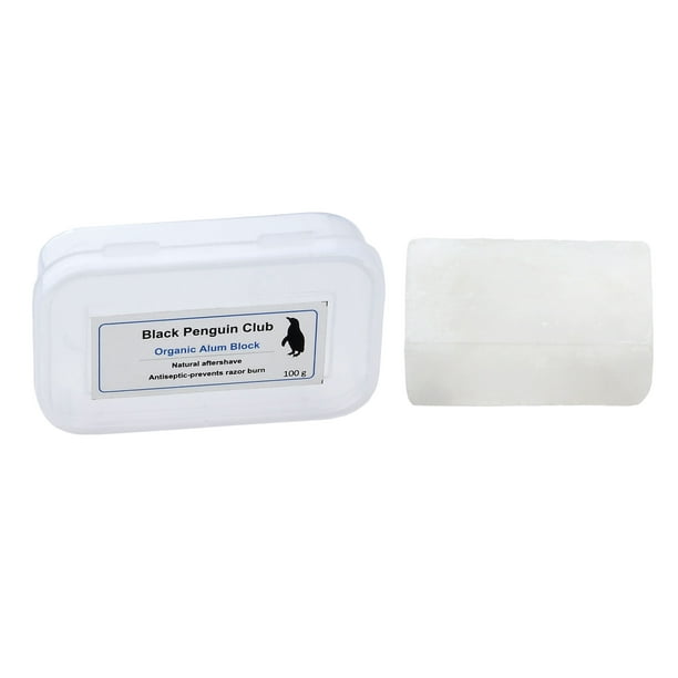 Shaving Alum Block by Shave Classic w/ Travel Case, Alcohol Free, Unscented, High Quality Made